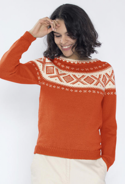 Dale - Cortina Genser Oransje 410-01D (Lerke) 