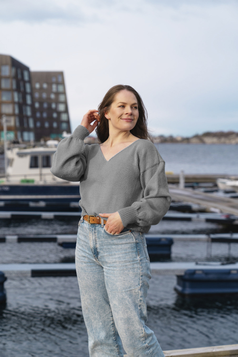 Amanda Genser Lys Grå (Merino)