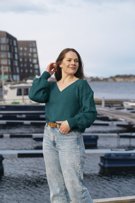 Amanda Genser Mørk Petrol (Merino)