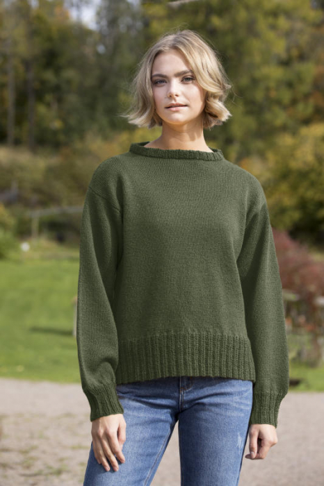 Gjestal - Solveig Genser Armygrønn 278-01D