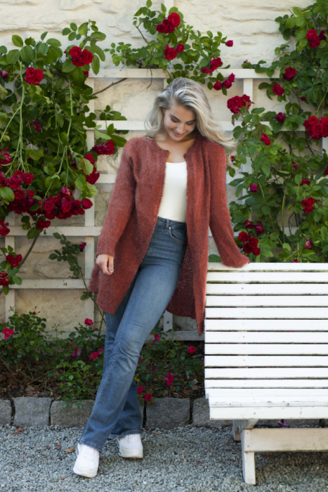 Basic Jakke Lang Mohair Edition av SD  Lys Bringebær