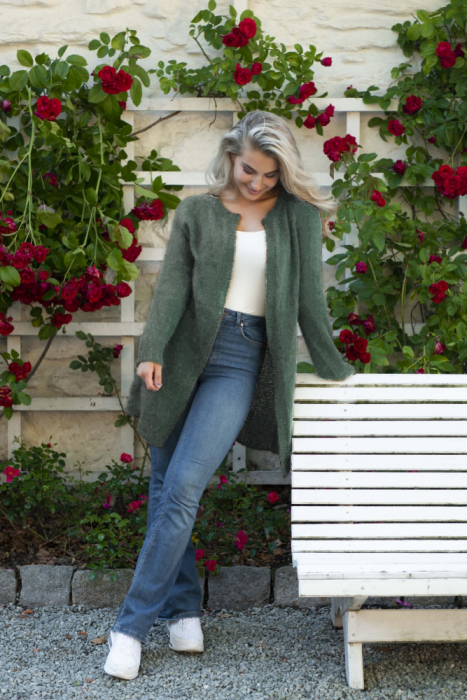 Basic Jakke Lang Mohair Edition av SD Agatgrønn