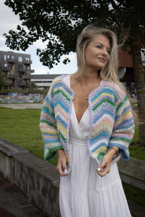 Virkata Jakke Kitt