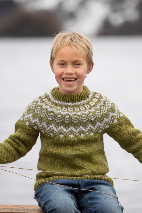 Viking - Stølen Genser 2101-2 Barn (Grønn)