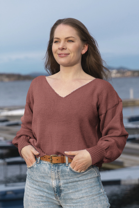 Amanda Genser Mørk Rose (merino)