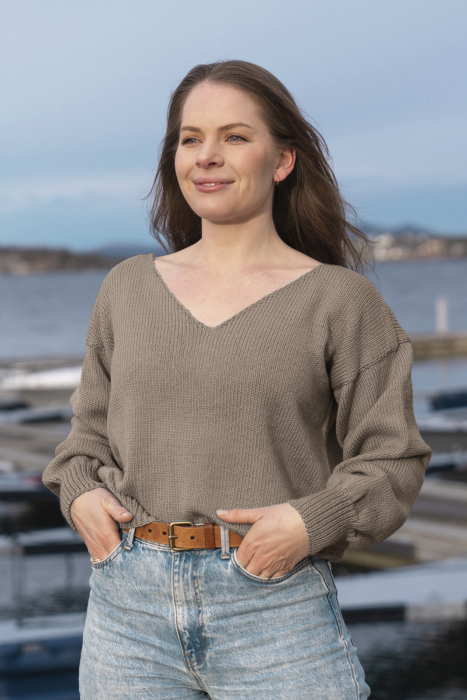 Amanda Genser Lys Brun melert (merino)