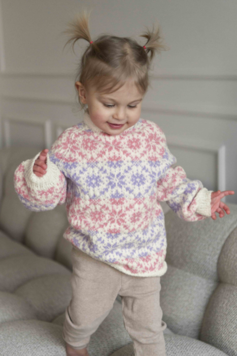 Lilla Ingrid Natur/Korall/Lila