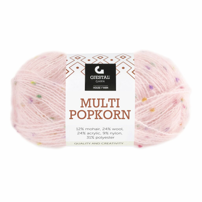 Garnpaket - Gjestal Garn - Multi Popkorn 10 st