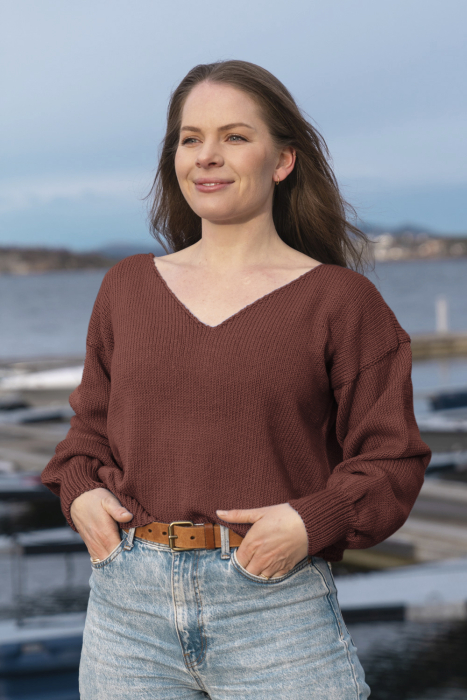 Amanda Genser Kastanjebrun (Merino)