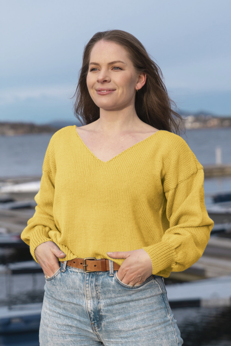 Amanda Genser Lys Gul (merino)